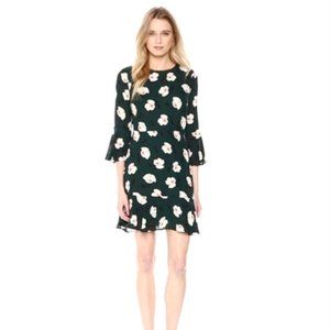 J.O.A. Green Floral Fit & Flare Dress